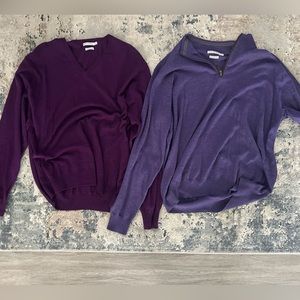 Bundle of 2 Peter Millar sweaters. XXL. 2XL. Purple.